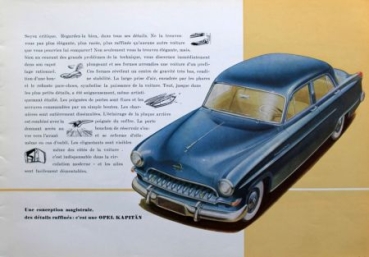 Opel Kapitaen Modelprogram 1955 Carbrochure (8962)